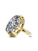 14k žlté zlato Cyrkónia  Vintage style vrc134y